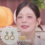 ダイヤモンドアンドゴールドリングピアス