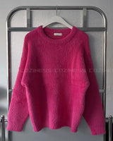 RU2219 Loop Angora Round Knitwear (4 colors)