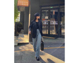 ストレートフィットバックポケットレザーパッチポイントブレットマークデストロイドデニムパンツ / STRAIGHT FIT BACK POCKET LEATHER PATCH POINT BULLET MARK DESTROYED DENIM PANTS [16624]