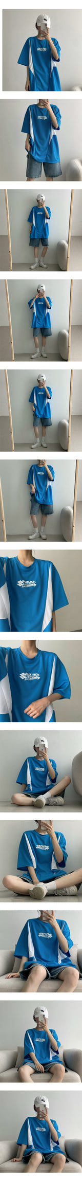 カチースリットユニフォームメッシュショートスリーブT / Cachy Slit Uniform Mesh Short Sleeve Tee