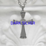 ビームス クロス チェーン ネックレス / [BLESSEDBULLET] BEAMS cross II chain necklace_dark silver/antique silver