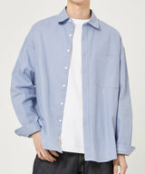 スタンダードステッチリネンシャツS74/Standard Stitch Linen Shirt S74 Ash Blue