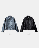 イーノックスクエアウィンクルレザージャケット / ENOC Square Winkle Leather Jacket (2 colors)