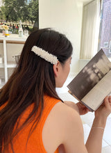 beads hair pin - white