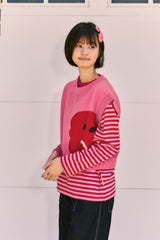 KIRSH X MISAKI KAWAI DRAWING KNIT VEST [PINK]