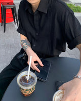LE ブランクデニム半袖シャツ / LE Blanc Denim Short-Sleeved Shirt (Set - Up / 1 color)