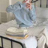 [Bellide made] Soft loose V-neck knitwear