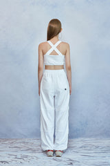 HIDE Cutting Sweat Pants (White) (6570988535926)