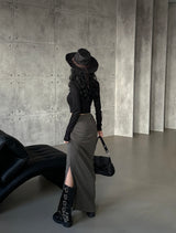 Corset V-neck T-shirt & Cardigan