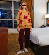 フラワーパターンジャガードニット / Flower pattern Jacquard Knit (4582471368822)
