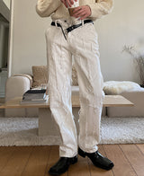 クロエダメージデニムパンツ (white)