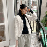 アロキバブルパールボタンファージャケット