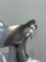 Silver pierced shape ear cuff (set)