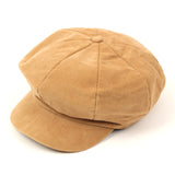 Corduroy Beige Newsboy Cap (6590337646710)