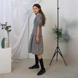Bonita flower check dress (6657246920822)
