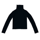 エボニーシャーリングタートルネックトップ/Ebony shirring turtleneck top (black)