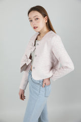 ツイードリボンジャケット / Tweed Ribbon Jacket Pink