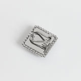 スクエアハートピアス/Square Heart Earrings_Silver