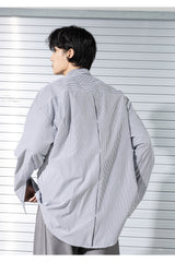 ストライプインバーテッドプリーツシャツ / STRIPE INVERTED PLEATS SHIRTS