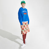 Rose pattern Knit Skirt [Beige] (6610304532598)