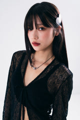 NO.439 [BLACK] HEART SHIELD HAIR PIN