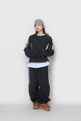 2wayナイロンスェットシャツ / two-way nylon sweatshirt