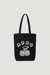 Cherry Bear Canvas Bag_Black (6684778528886)