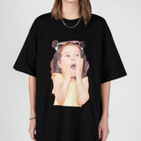 ベイビーフェイスサングラスガール半袖Tシャツ ブラック