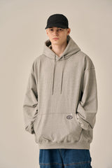 OVERSIZED MINI LOGO HOOD - GRAY
