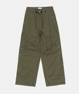 Work incision rivet nylon wide pants