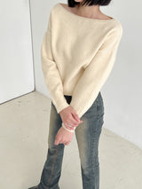 ソフトリップラインニット / Soft lip line knit (5color)