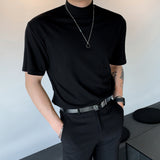 Mock Neck Short Sleeve T-Shirt (6684155641974)