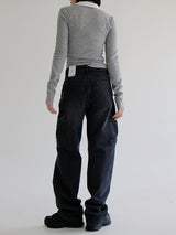 セニティーカーゴパンツ / no.5184 Senity Cargo Pants - Black denim