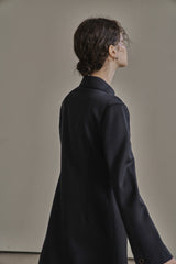 カラーカットアウトドレス/COLLAR CUTOUT DRESS_BLACK