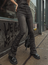 [MADE] Lan archive shirring denim pants