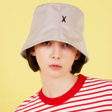 Stud Drop Over Fit Poly Bucket Hat Babypink