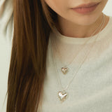 パフィーダブルハートネックレス / puffy double heart necklace
