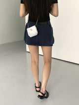 オベットビッグポケットデニムミニスカート/Obet Big Pocket Denim Mini Skirt