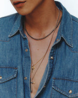 パールトグルネックレス / Pearl Toggle Necklace-BLACK