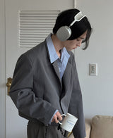 ブエルボタンクロップブレザー (2 color)