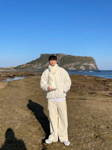 Pleddy Rabbit Fur Zip Up Jacket (5color) (6617705087094)