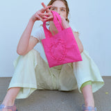 フリルハートミニバッグ / FRILL HEART MINI BAG, FUSCIA