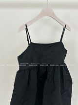 Ribbon Jacquard bustier mini dress