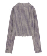 [NF] MIXED VELOUR 2 WAY JACKET (ASH-PURPLE)_F23ZA949
