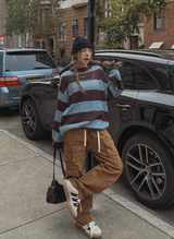 (UNISEX)カラーリングマルチポケットカーゴパンツ