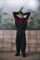 H-T CARGO BALLOON SWEAT PANTS (Charcoal) / カーゴバルーンスウェットパンツ