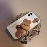 ジャイアントバニーダンダンジェリーハードアイフォンケース/Giant Bunny Dung dung Jelly Hard phone case BROWN