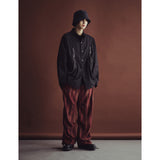 サイドシャーリングダブルストラップパンツ / SIDE SHIRRING DOUBLE STRAP PANTS_RD