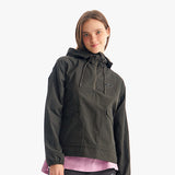 チェリーフーディーウオウブンアノラック／CHERRY HOODIE WOVEN ANORAK [GRAY CHARCOAL]