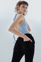 ウェーブブーツカットパンツ / wave bootscut pants_black